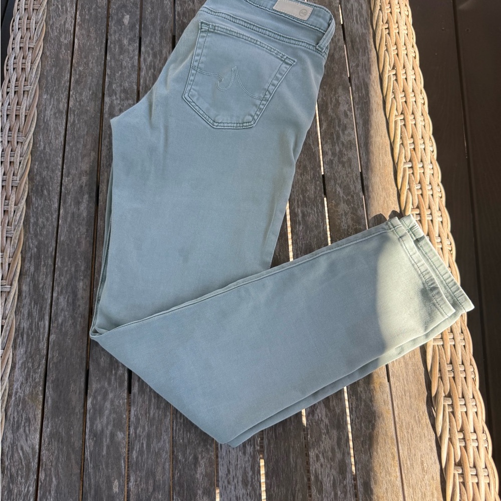 AG Adriano Goldschmied *vintage * the Stevie ankle Jeans in Sage Green